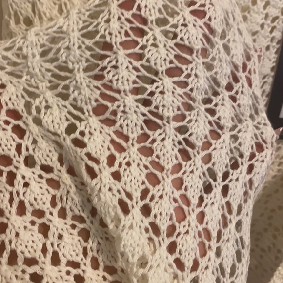 Cream Crochet Beach Cover Up - Picture 7 of 7